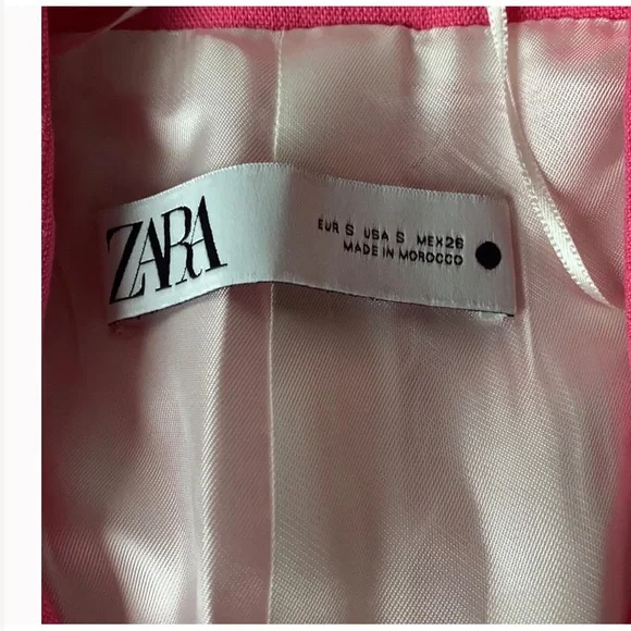 NWT GORGEOUS ZARA STRAIGHT BLAZER WITH POCKETS Fuchsia size S Blogger Favorite - Picture 6 of 16